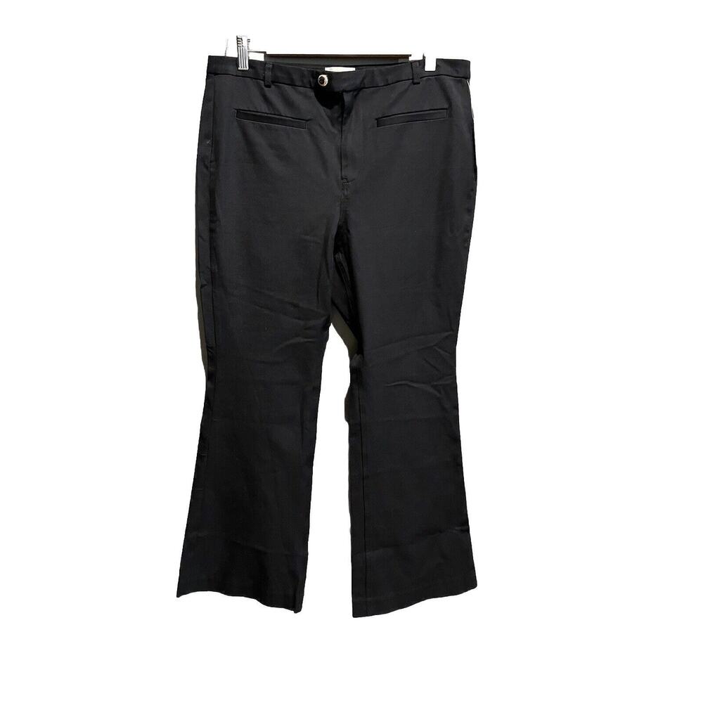 Maeve by Anthropologie Black Women's‎ Dress Colette Wide-Leg Pants Size 12P